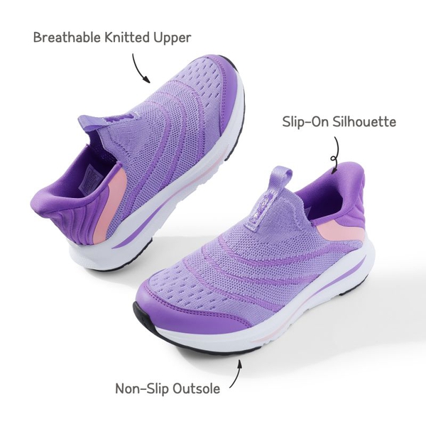 Kids Breathable Athletic Walking Sneakers - PURPLE - 5